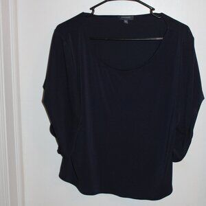 Madison Navy Blue 3/4 Sleeve Blouse Size Medium
